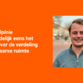 Opinion Daan Bos on scarce space and spatial planning